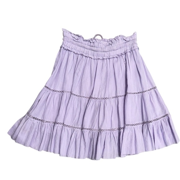 Isabel Marant Etoile Lioline Tiered Mini Skirt Lilac NWT - Picture 5 of 11